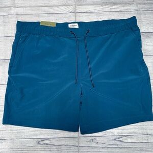 Goodfellow Men's Size XXL Teal Regular Fit Pull-On Tech Jogger Shorts